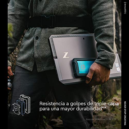 G-Technology 1 TB ArmorATD - Disco Duro Todoterreno, Resistente a Golpes y al Agua, USB-C, Thunderbolt 3