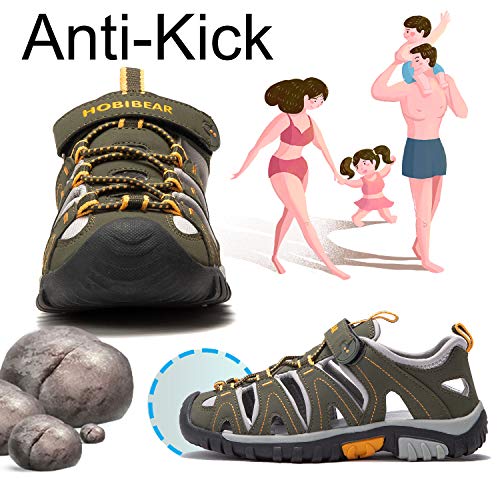 Gaatpot Sandalias Deportivas para Unisex niños Aire Libre Deporte Zapatillas de Senderismo Sandalias con Punta Cerrada Zapatos Verde 34 EU Gaatpot Sandalias Deportivas para Unisex niños Aire Libre Deporte Zapatillas de Senderismo Sandalias con Punta Cerrada Zapatos Verde 34 EU