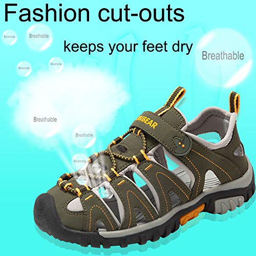 Gaatpot Sandalias Deportivas para Unisex niños Aire Libre Deporte Zapatillas de Senderismo Sandalias con Punta Cerrada Zapatos Verde 34 EU Gaatpot Sandalias Deportivas para Unisex niños Aire Libre Deporte Zapatillas de Senderismo Sandalias con Punta Cerrada Zapatos Verde 34 EU
