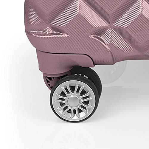 Gabol - Oporto | Maleta de Viaje Grande Dura de 52 x 77 x 30 cm con Capacidad para 94 L de Color Rosa Gabol - Oporto | Maleta de Viaje Grande Dura de 52 x 77 x 30 cm con Capacidad para 94 L de Color Rosa