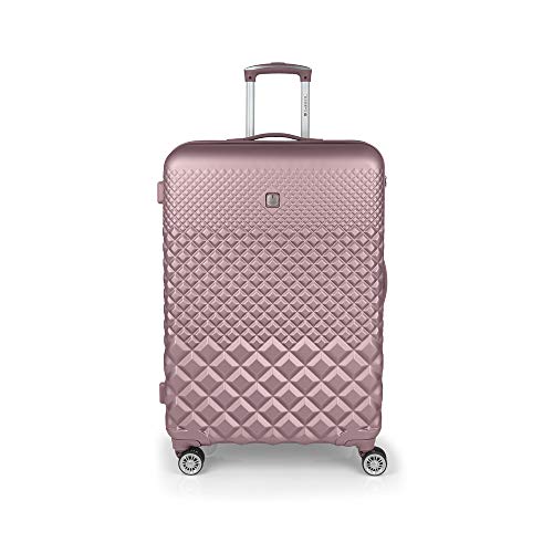 Gabol - Oporto | Maleta de Viaje Grande Dura de 52 x 77 x 30 cm con Capacidad para 94 L de Color Rosa Gabol - Oporto | Maleta de Viaje Grande Dura de 52 x 77 x 30 cm con Capacidad para 94 L de Color Rosa