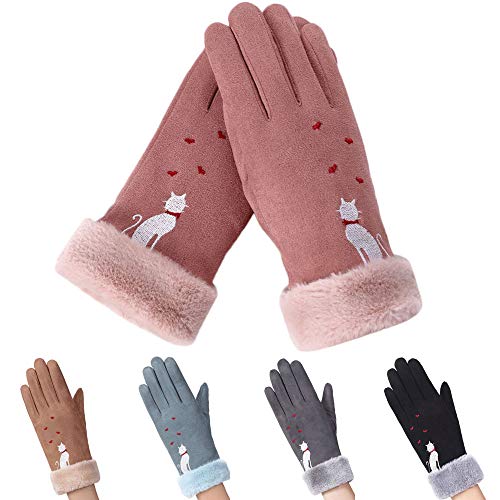 Gaddrt - Guantes de Invierno para Mujer (Lana cálida), Gris