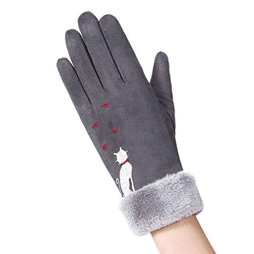 Gaddrt - Guantes de Invierno para Mujer (Lana cálida), Gris Gaddrt - Guantes de Invierno para Mujer (Lana cálida), Gris