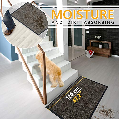 GadHome Felpudo de Entrada, Marron Gris 90x120 cm | Alfombra Exterior para Puerta, Impermeable, Lavable para Atrapar Suciedad para Recibidor|Alfombrilla Antideslizante, Pasillo, Cocina, Dormitorio GadHome Felpudo de Entrada, Marron Gris 90x120 cm | Alfombra Exterior para Puerta, Impermeable, Lavable para Atrapar Suciedad para Recibidor|Alfombrilla Antideslizante, Pasillo, Cocina, Dormitorio