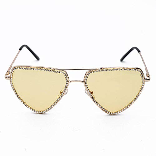 Gafas de sol con forma de corazón de diamante para mujer Gafas de sol triangulares pequeñas vintage Gafas de sol retro de lujo para hombre Gafas de diseñador de marca, para conducir Beach Travel-2