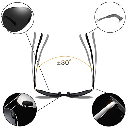 Gafas de sol polarizadas para hombre mujere metal Marco grande/Ciclismo Golf Conducción Pesca Escalada Verano Deportes