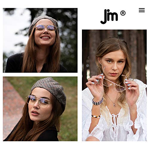 Gafas de Vista Aviador Bloqueo Luz Azul Computadora Mujer Hombre, Cuadradas Proteger Ojos Vídeo Anteojos Anti Deslumbramiento (Marco Dorado Punta del Templo Claro) Gafas de Vista Aviador Bloqueo Luz Azul Computadora Mujer Hombre, Cuadradas Proteger Ojos Vídeo Anteojos Anti Deslumbramiento (Marco Dorado Punta del Templo Claro)