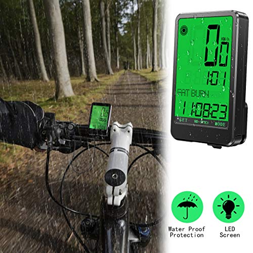 Gafild Cuentakilómetros para Bicicleta Inalámbrica, LCD Computadora de Bicicleta Impermeable Velocímetro Bici con 32 Funciones y 9 Idiomas para Seguimiento Distancia de Ciclismo Gafild Cuentakilómetros para Bicicleta Inalámbrica, LCD Computadora de Bicicleta Impermeable Velocímetro Bici con 32 Funciones y 9 Idiomas para Seguimiento Distancia de Ciclismo