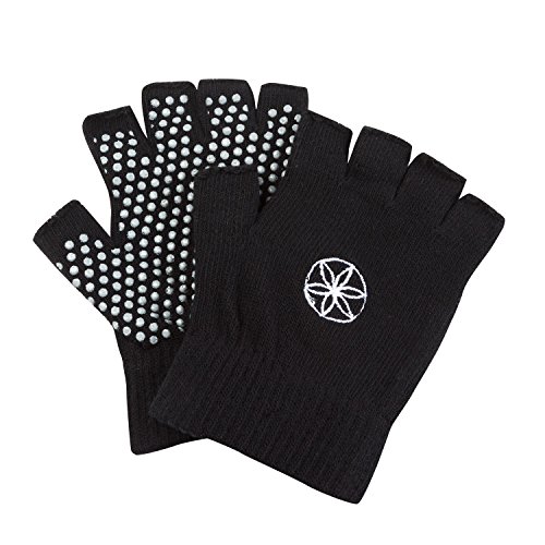 gaiam Grippy Yoga Gloves, Negro/Gris, Talla Única