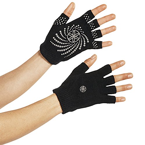 gaiam Grippy Yoga Gloves, Negro/Gris, Talla Única gaiam Grippy Yoga Gloves, Negro/Gris, Talla Única
