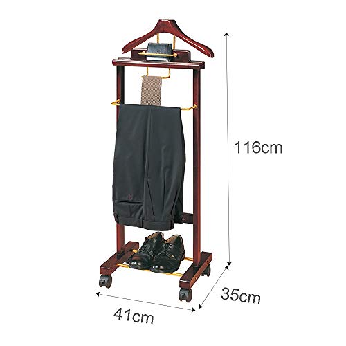 Galán De Noche Mueble Madera Maciza para Colgar Camisas, Pantalones Baño Oficina Dormitorio para Hombre- L 41 x W 35 x H 116CM Galán De Noche Mueble Madera Maciza para Colgar Camisas, Pantalones Baño Oficina Dormitorio para Hombre- L 41 x W 35 x H 116CM
