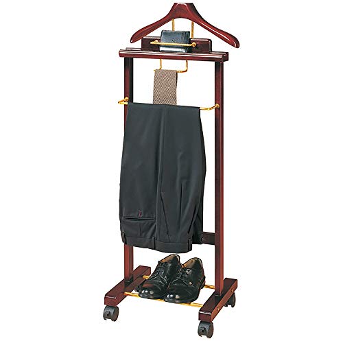 Galán De Noche Mueble Madera Maciza para Colgar Camisas, Pantalones Baño Oficina Dormitorio para Hombre- L 41 x W 35 x H 116CM