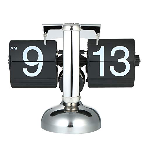 Galapara Reloj de Cuarzo Vintage, Tamaño pequeño Reloj Retro Reloj Acero Inoxidable Voltear Engranaje Interior operar Cuarzo Reloj 12h Am/PM Galapara Reloj de Cuarzo Vintage, Tamaño pequeño Reloj Retro Reloj Acero Inoxidable Voltear Engranaje Interior operar Cuarzo Reloj 12h Am/PM