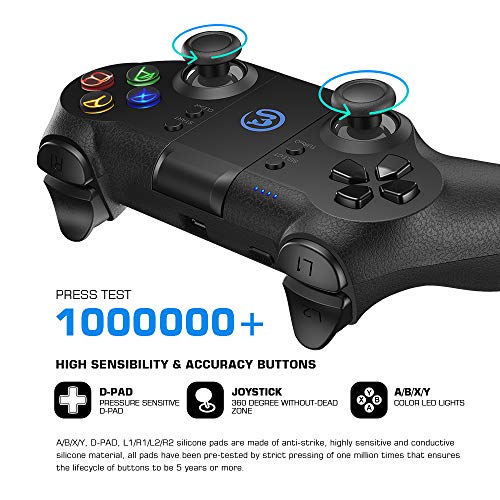 GameSir T1s Wireless Cloud Gaming Controller, Dual-Vibration Joystick Gamepad Computer Game Controller for PC Windows 7 8 10/ PS3 / Switch/Android TV Box/Laptop/Android Mobile Phones