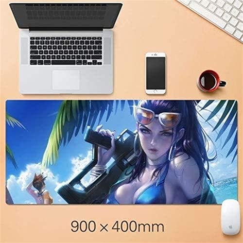 Gaming Alfombrilla de Ratón Grande Gran juego alfombrilla de ratón OW teclado extendido tapete de ratones Widowmaker Mar Alquiler de vacaciones 900X400mm de gran tamaño for el ordenador portátil del o