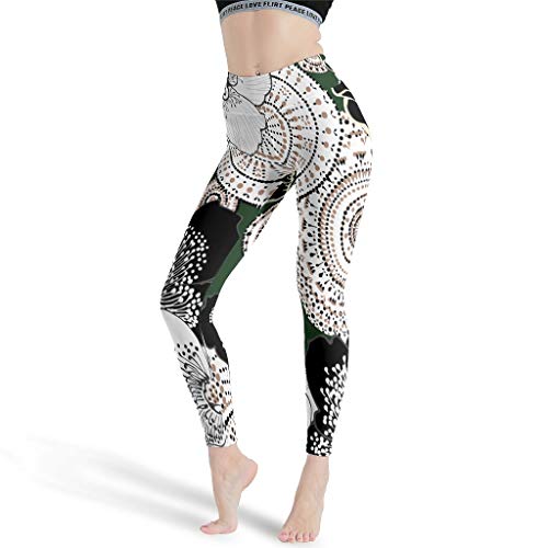 Gamoii Leggings de yoga para mujer, diseño de flores, pantalones de deporte, pantalones de yoga, cintura alta, pantalones informales blanco XS Gamoii Leggings de yoga para mujer, diseño de flores, pantalones de deporte, pantalones de yoga, cintura alta, pantalones informales blanco XS