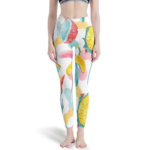 Gamoii Leggings de yoga para mujer, efecto artístico, plátano, frutas, moldeadores, pantalones de yoga, pantalones de cintura alta, push up blanco M Gamoii Leggings de yoga para mujer, efecto artístico, plátano, frutas, moldeadores, pantalones de yoga, pantalones de cintura alta, push up blanco M