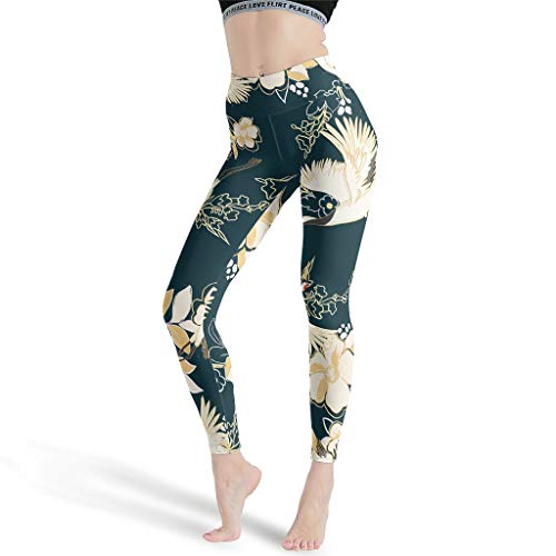 Gamoii Leggings deportivos para mujer, diseño de flores, con impresión 3D, pantalones de yoga, cintura alta, suaves blanco XXXL