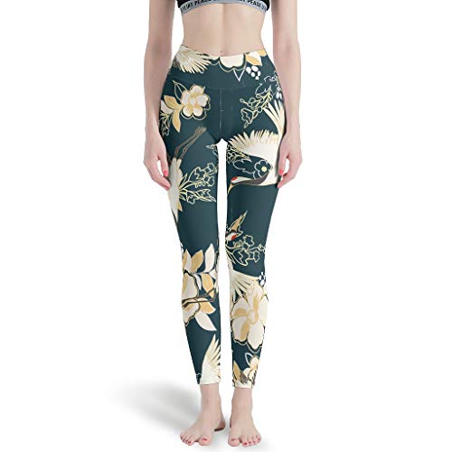 Gamoii Leggings deportivos para mujer, diseño de flores, con impresión 3D, pantalones de yoga, cintura alta, suaves blanco XXXL