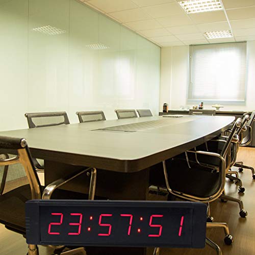 GAN XIN Reloj de pared LED multifuncional de 1 pulgada de alto 6 dígitos, con temporizador digital de cuenta regresiva/arriba, reloj de tiempo real de 12/24 horas, cronómetro por control remoto GAN XIN Reloj de pared LED multifuncional de 1 pulgada de alto 6 dígitos, con temporizador digital de cuenta regresiva/arriba, reloj de tiempo real de 12/24 horas, cronómetro por control remoto