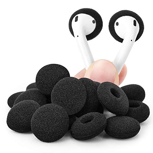 Ganbary Almohadillas Auriculares, Reemplazo Cojines Auriculares para Mayorías de Auriculares, Negro, 25 Pares, 18mm, Negro