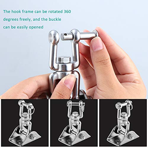 Gancho de suspensión de techo de acero inoxidable 304, resistente Colgadores giratorios de 360 ° para juegos de madera Silla de hamaca de porche de cuerda Soporte de columpio de yoga GYM Gancho de suspensión de techo de acero inoxidable 304, resistente Colgadores giratorios de 360 ° para juegos de madera Silla de hamaca de porche de cuerda Soporte de columpio de yoga GYM