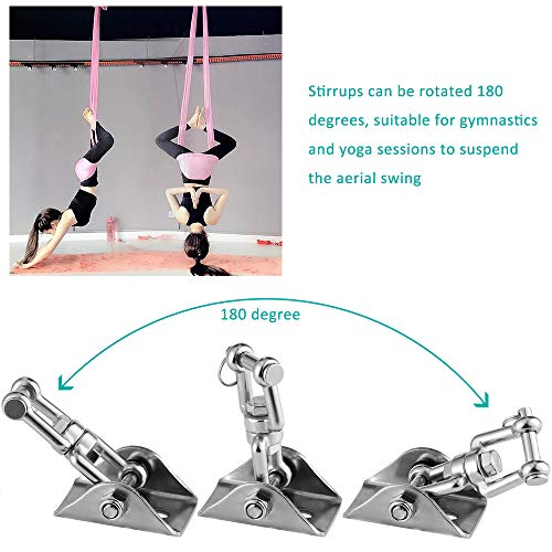Gancho de suspensión de techo de acero inoxidable 304, resistente Colgadores giratorios de 360 ° para juegos de madera Silla de hamaca de porche de cuerda Soporte de columpio de yoga GYM Gancho de suspensión de techo de acero inoxidable 304, resistente Colgadores giratorios de 360 ° para juegos de madera Silla de hamaca de porche de cuerda Soporte de columpio de yoga GYM
