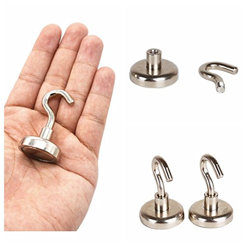 Ganchos magnéticos superpotentes de neodimio, para cocina, cuarto de baño, dormitorio, garaje, caja fuerte, despacho, frigorífico, soporte para llaves