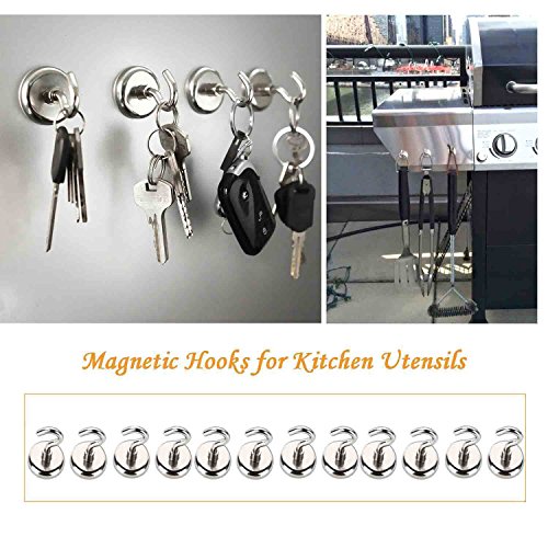 Ganchos magnéticos superpotentes de neodimio, para cocina, cuarto de baño, dormitorio, garaje, caja fuerte, despacho, frigorífico, soporte para llaves