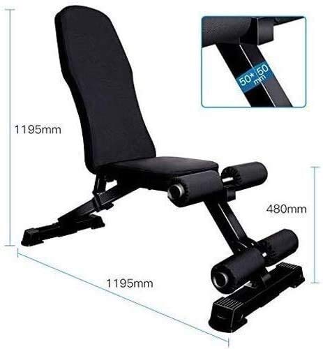 GANE Bancos de Pesas Ajustables 90 ° Plano, con Mancuernas, Silla de Fitness Multifuncional para el hogar, Silla de Fitness de Prensa Comercial para Tabla de músculos Abdominales, Estable y Estable GANE Bancos de Pesas Ajustables 90 ° Plano, con Mancuernas, Silla de Fitness Multifuncional para el hogar, Silla de Fitness de Prensa Comercial para Tabla de músculos Abdominales, Estable y Estable