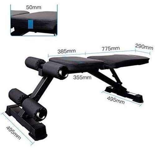 GANE Bancos de Pesas Ajustables 90 ° Plano, con Mancuernas, Silla de Fitness Multifuncional para el hogar, Silla de Fitness de Prensa Comercial para Tabla de músculos Abdominales, Estable y Estable GANE Bancos de Pesas Ajustables 90 ° Plano, con Mancuernas, Silla de Fitness Multifuncional para el hogar, Silla de Fitness de Prensa Comercial para Tabla de músculos Abdominales, Estable y Estable