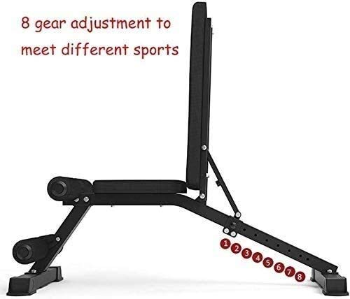 GANE Bancos de Pesas Ajustables 90 ° Plano, con Mancuernas, Silla de Fitness Multifuncional para el hogar, Silla de Fitness de Prensa Comercial para Tabla de músculos Abdominales, Estable y Estable GANE Bancos de Pesas Ajustables 90 ° Plano, con Mancuernas, Silla de Fitness Multifuncional para el hogar, Silla de Fitness de Prensa Comercial para Tabla de músculos Abdominales, Estable y Estable