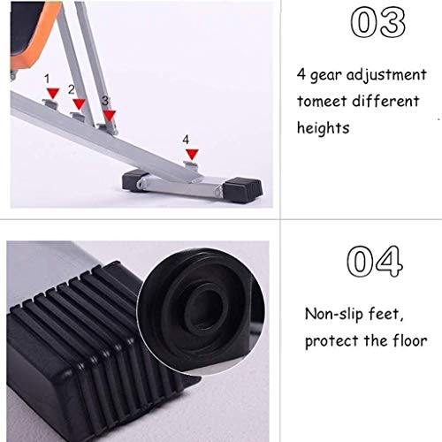 GANE Bancos de Pesas Ajustables 90 ° Plano, Plegable con Mancuernas Equipo de Ejercicios Multifuncional Tablero de músculos Abdominales Equipo de Ejercicios Silla Deportiva Plegable para el Abdomen GANE Bancos de Pesas Ajustables 90 ° Plano, Plegable con Mancuernas Equipo de Ejercicios Multifuncional Tablero de músculos Abdominales Equipo de Ejercicios Silla Deportiva Plegable para el Abdomen