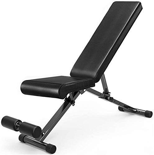 GANE Bancos de Pesas Ajustables de 90 °, Planos, Plegables, Multiusos, para Ejercicios, Fitness, Plegables para Todo el Cuerpo, Ejercicios para Levantar, Moscas, Negro GANE Bancos de Pesas Ajustables de 90 °, Planos, Plegables, Multiusos, para Ejercicios, Fitness, Plegables para Todo el Cuerpo, Ejercicios para Levantar, Moscas, Negro