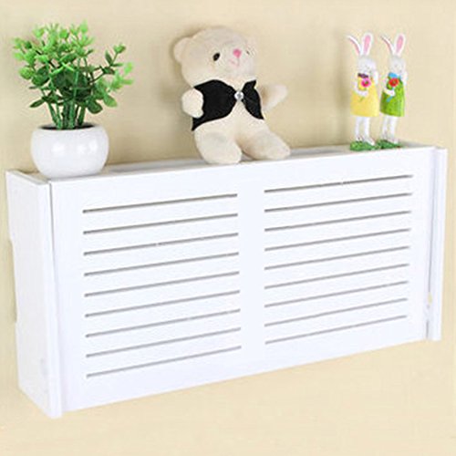 Ganeep WiFi Router Storage Box Wood-Plastic Shelf Wall Hangings Soporte Cable Organizador