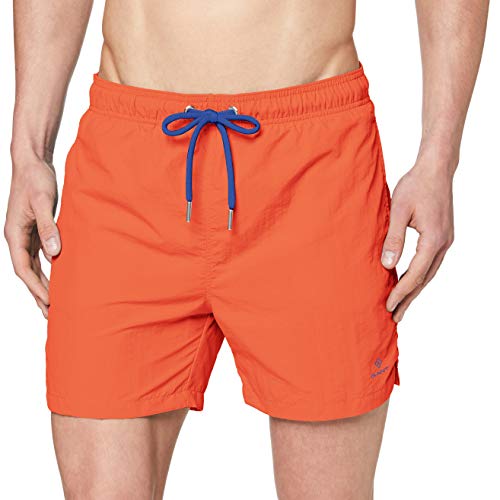 GANT Basic Swim Shorts Classic Fit Pantalones Cortos, Rojo (Strong Coral 643), X-Large para Hombre