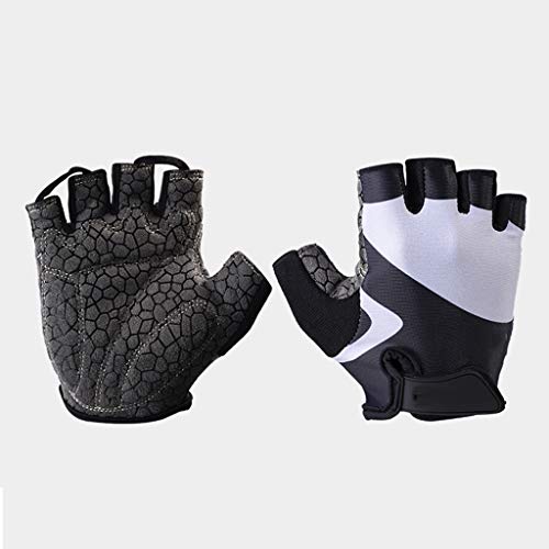 GAOZHE Guantes De Fitness Equipos para Hombres Y Mujeres Entrenamiento Remo Remo Pull-ups Barra Horizontal Medio Dedo con Mancuernas Guantes Anti-Capullo Cómodo Y Ponible, Fitness