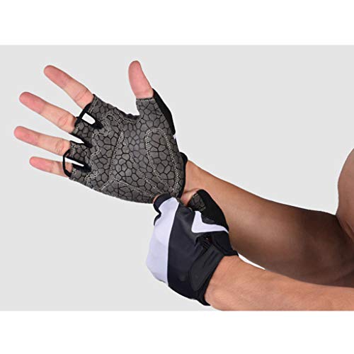 GAOZHE Guantes De Fitness Equipos para Hombres Y Mujeres Entrenamiento Remo Remo Pull-ups Barra Horizontal Medio Dedo con Mancuernas Guantes Anti-Capullo Cómodo Y Ponible, Fitness