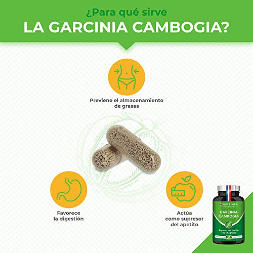 Garcinia Cambogia Pura Quemagrasas 100% Natural | Termogénico 60% HCA Supresor del Apetito Adelgazante Natural | Facilita Digestión Fatburner Potente | 60 Cápsulas Vegatales Fabricado en Francia Garcinia Cambogia Pura Quemagrasas 100% Natural | Termogénico 60% HCA Supresor del Apetito Adelgazante Natural | Facilita Digestión Fatburner Potente | 60 Cápsulas Vegatales Fabricado en Francia