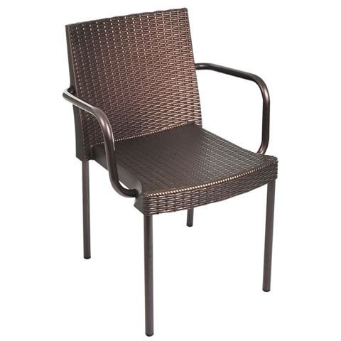 Garden Life 8308-08 Sillón Trenzado con apoyabrazos y Patas de Aluminio, Wengué, 48x52x79 cm Garden Life 8308-08 Sillón Trenzado con apoyabrazos y Patas de Aluminio, Wengué, 48x52x79 cm