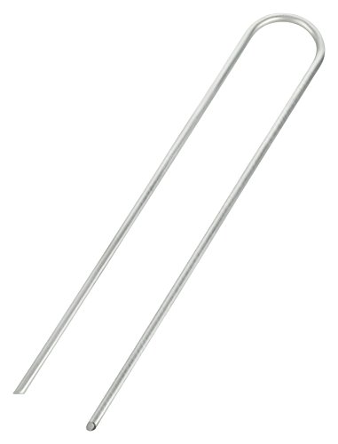 GardenMate 100 Grapas de sujeción GALVANIZADAS de Alambre de Acero | Longitud 200 mm, Ancho 25 mm, Ø 3,8 mm, Cabeza Redonda | para Suelos Extremadamente Duros GardenMate 100 Grapas de sujeción GALVANIZADAS de Alambre de Acero | Longitud 200 mm, Ancho 25 mm, Ø 3,8 mm, Cabeza Redonda | para Suelos Extremadamente Duros