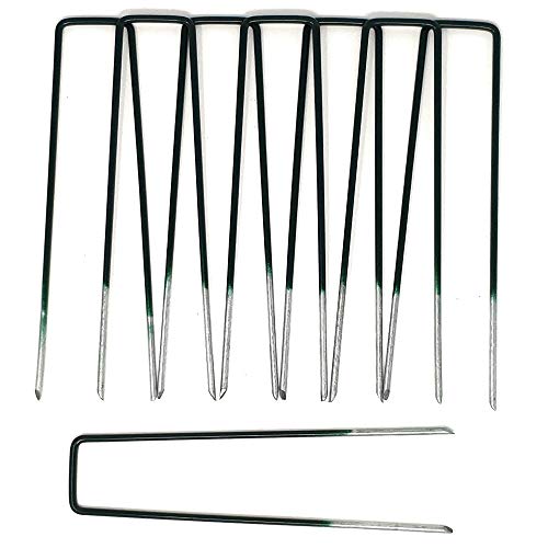 GardenPrime 50 unidades de Grapas en forma de U de 2.8 mm para Jardín, Césped Artificial, Telas y Mallas - Mitad de Color Verde - Metálicas - Galvanizadas Sumergidas en Calor (50) GardenPrime 50 unidades de Grapas en forma de U de 2.8 mm para Jardín, Césped Artificial, Telas y Mallas - Mitad de Color Verde - Metálicas - Galvanizadas Sumergidas en Calor (50)