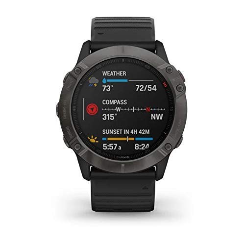 Garmin Fenix, Unisex-Adult, Gris Carbón con Revestimiento DLC, L