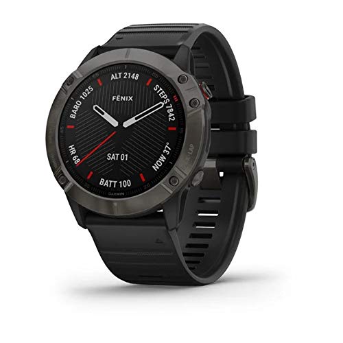 Garmin Fenix, Unisex-Adult, Gris Carbón con Revestimiento DLC, L