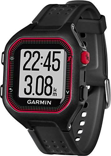 Garmin Forerunner 25 - Reloj Deportivo, Color Negro y Rojo, Talla L