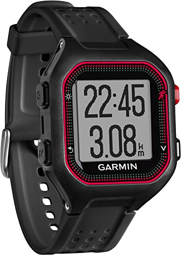 Garmin Forerunner 25 - Reloj Deportivo, Color Negro y Rojo, Talla L