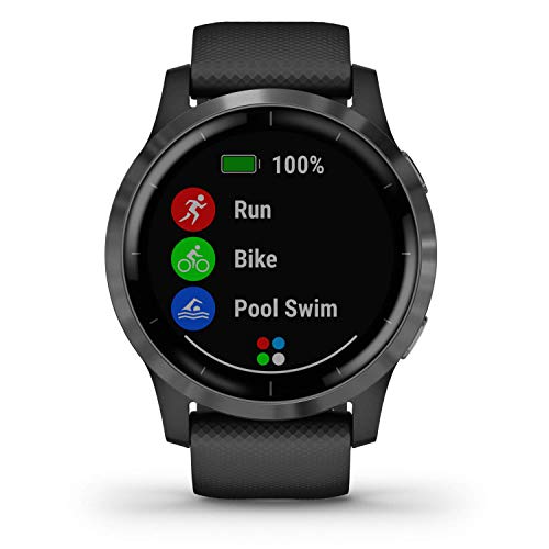 Garmin Vivoactive 4 - Reloj inteligente con GPS y funciones de control de la salud durante todo el día, color negro