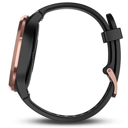 Garmin vívomove HR - Elegante reloj inteligente híbrido con monitor de actividad, negro y oro rosa
