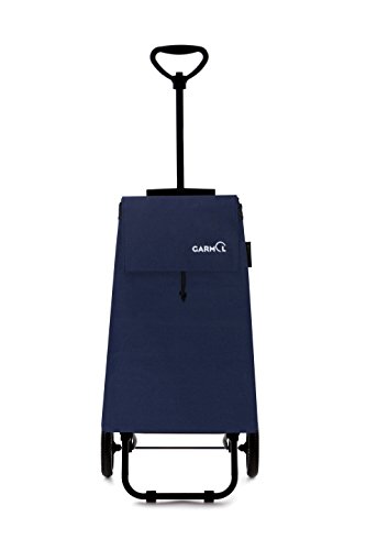 Garmol 201TL C3 Carro de Compra 2 Ruedas Plegable, Textura, Azul Marino, 39x14x75 cm