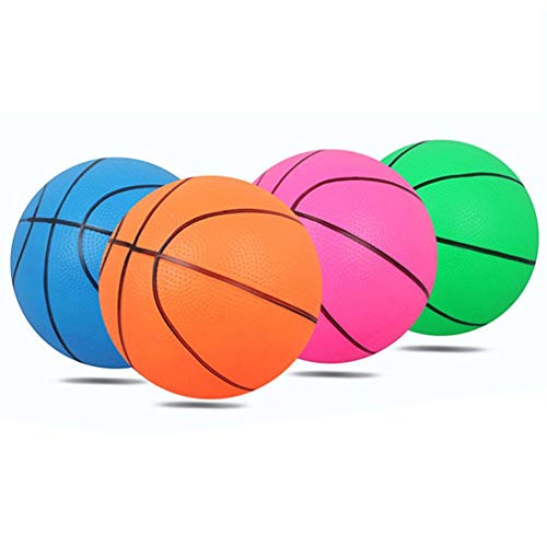 Garneck 1 pelota de baloncesto hinchable, para piscina, playa, deportes de niños, fiesta de cumpleaños, regalos para niños, interior y exterior, juguete para césped (color aleatorio).